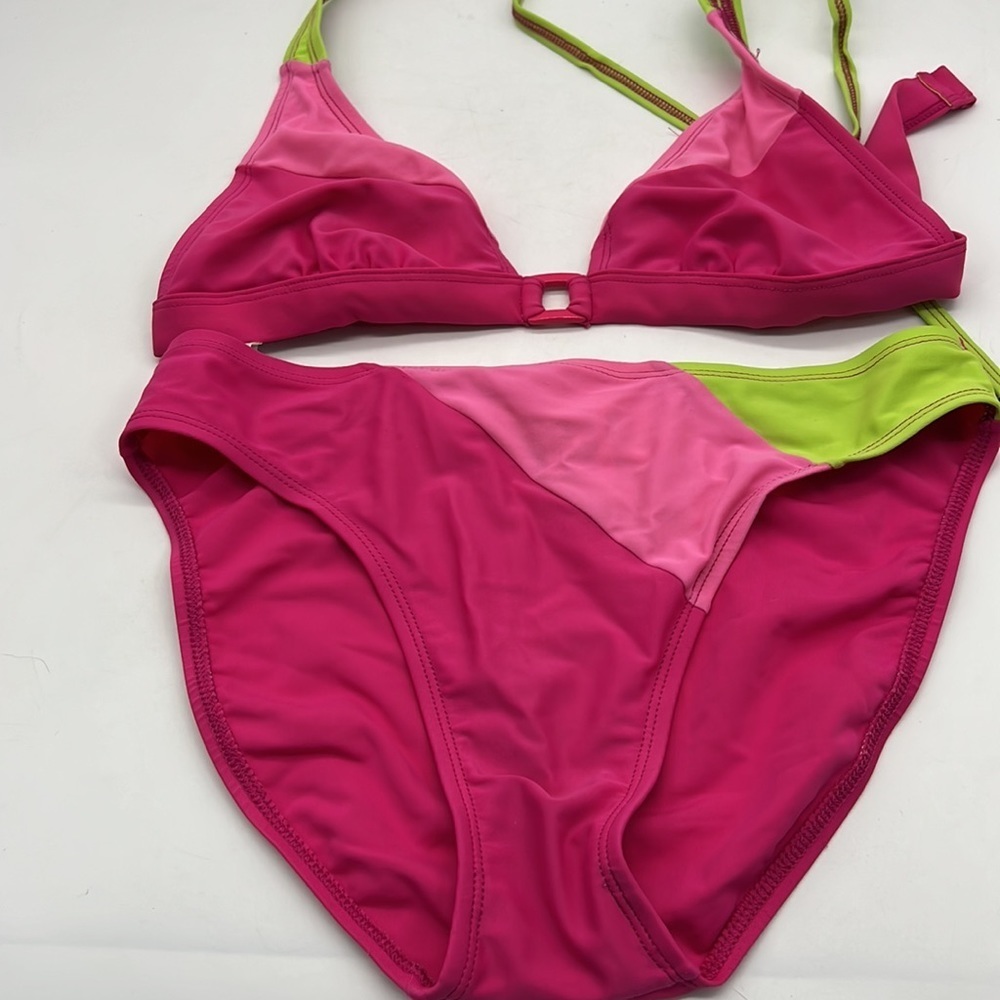 Costa Del Sol Pink and Green Bikini size S